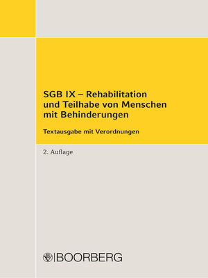 cover image of SGB IX--Rehabilitation und Teilhabe von Menschen mit Behinderungen